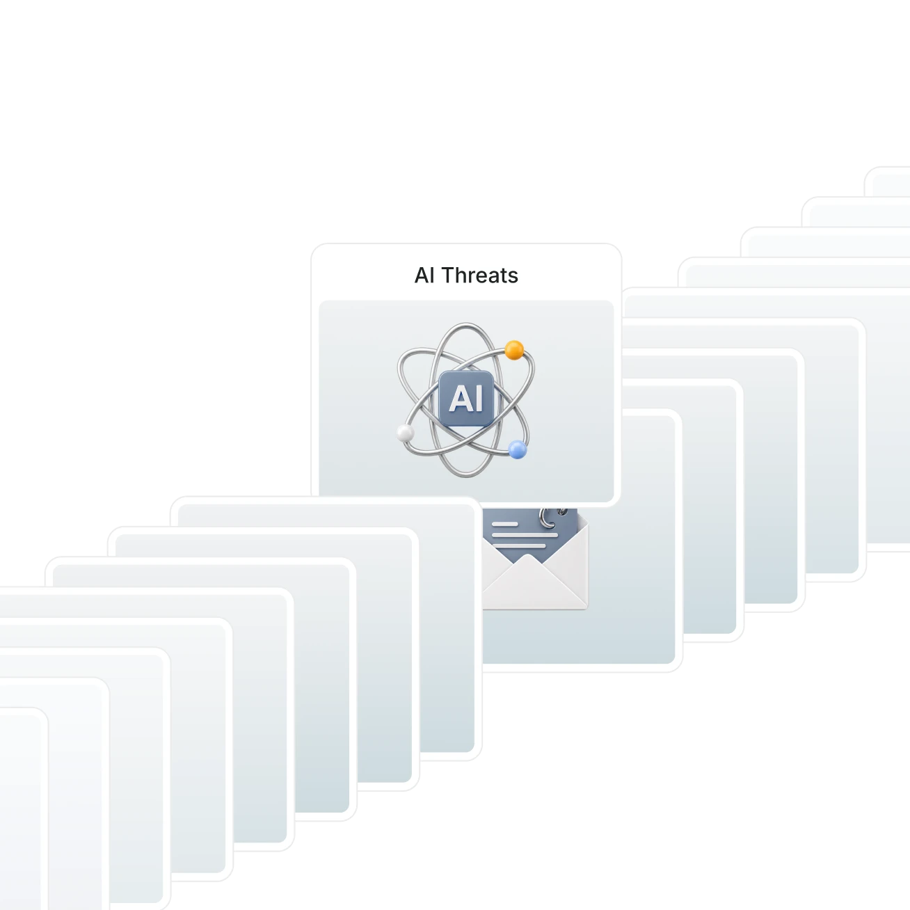 Training module library cascade highlighting an AI Threats module