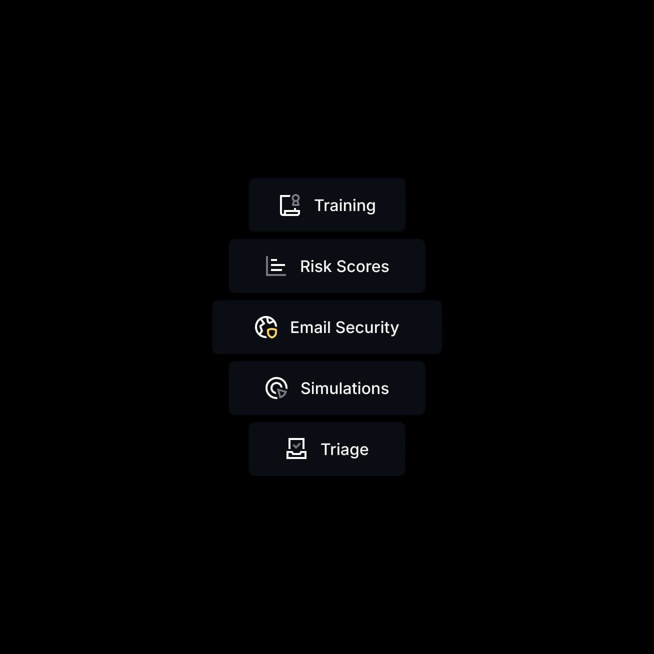 Adaptive platform pillars stacked with Email Security highlighted